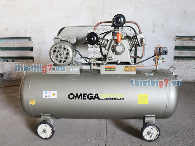 Máy nén khí OMEGA 2 cấp nén 4HP – 200L – 12.5Bar may-nen-khi-omega-4HP-200L-125Bar_2