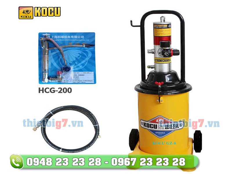 Máy bơm mỡ sử dụng khí nén hàng chính hãng chỉ có tại Thiết bị g7 máy bơm mỡ