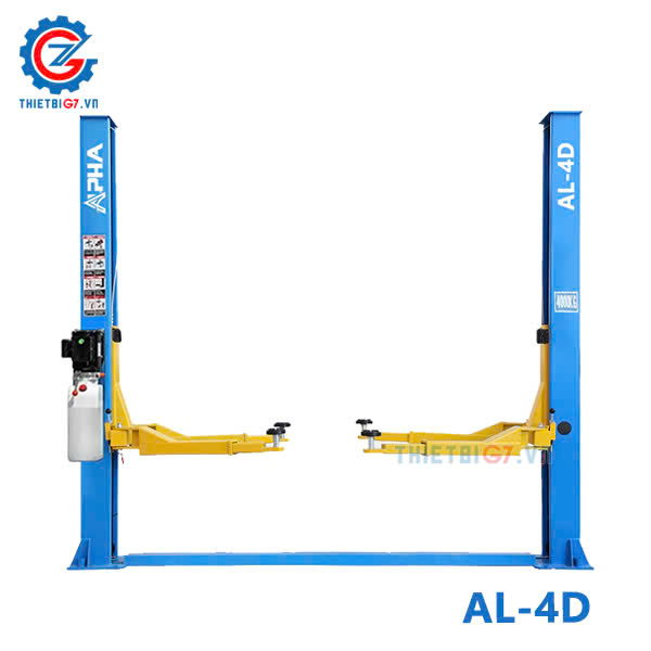 Cầu Nâng Ô Tô 2 Trụ Cổng Dưới ALPHA AL-4D (Lock Giật 2 Bên, 4 Tấn)