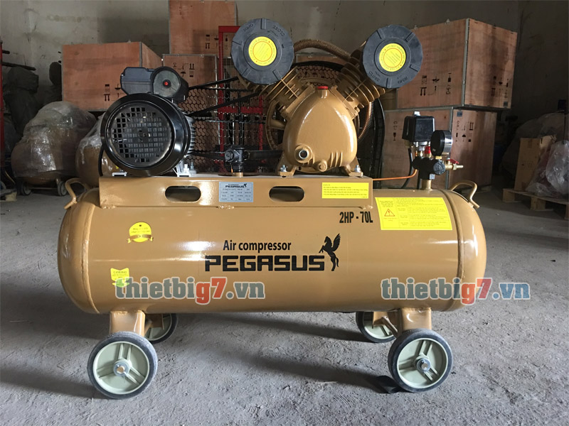Máy nén khí Pegasus 2hp-70L-8bar nhỏ gọn, tiện sử dụng may-nen-khi-pegasus-2hp-70l
