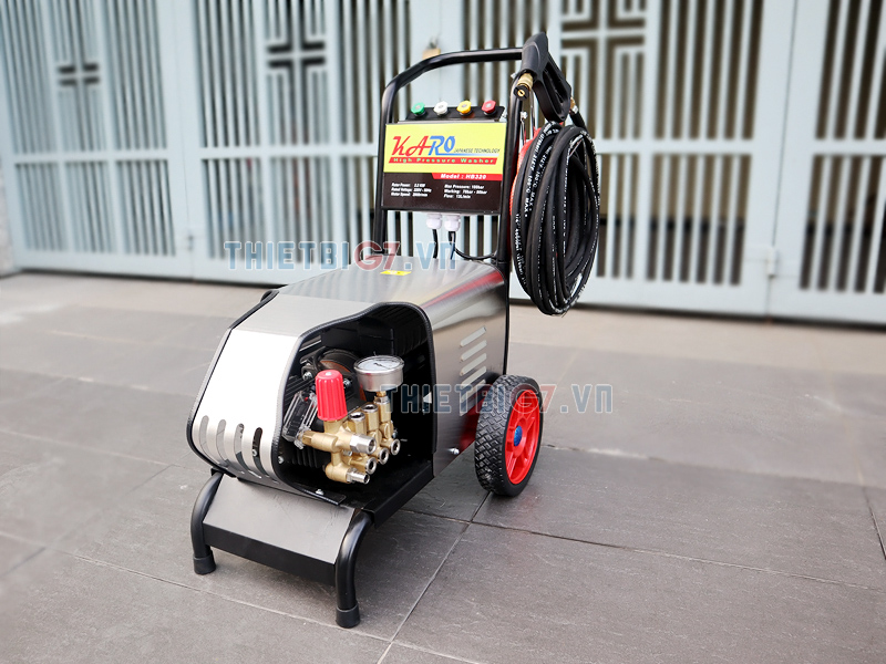 Máy rửa xe KARO HB320 áp lực cao lên đến 100Bar