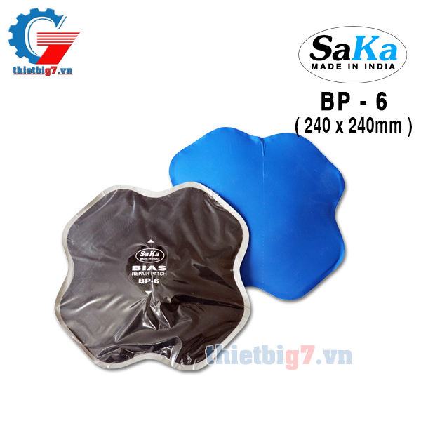 Miếng Vá Lốp Bố Chéo SAKA BP-6 (240x240mm, Hộp 5 miếng )