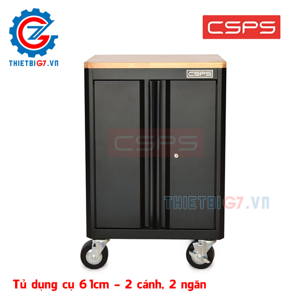 Tủ Đựng Dụng Cụ CSPS 61cm – 2 cánh 2 ngăn màu đen/đỏ