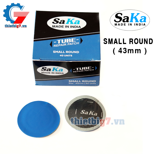 Miếng Vá Săm Lốp Xe Máy, Ô Tô SAKA Small Round 43mm ( Hộp 40 miếng )
