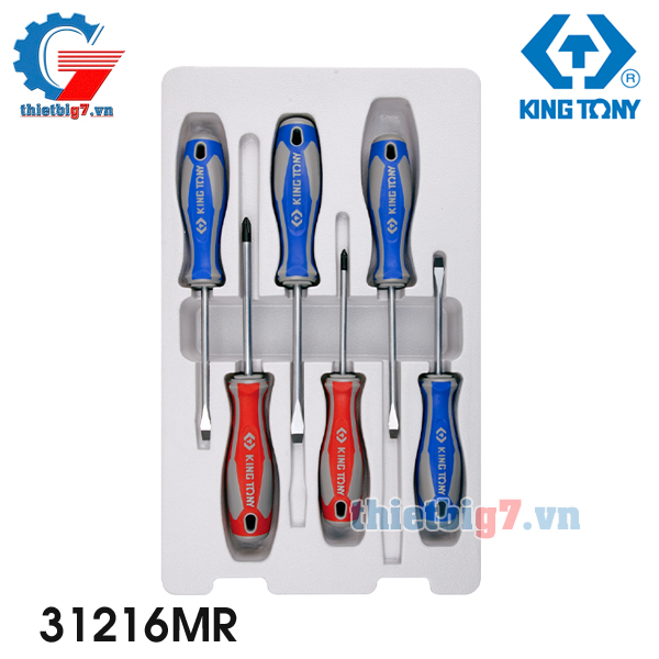 Bộ Tua Vít 6 Cái Hệ Mét Kingtony 31216MR