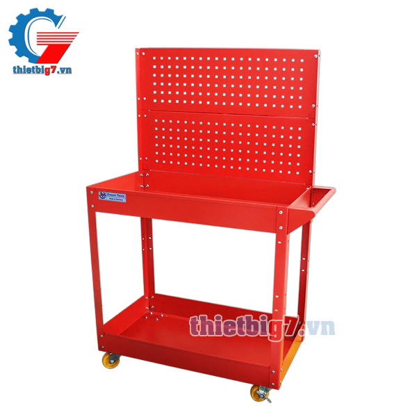 Xe đựng đồ nghề 2 ngăn có bảng treo dụng cụ