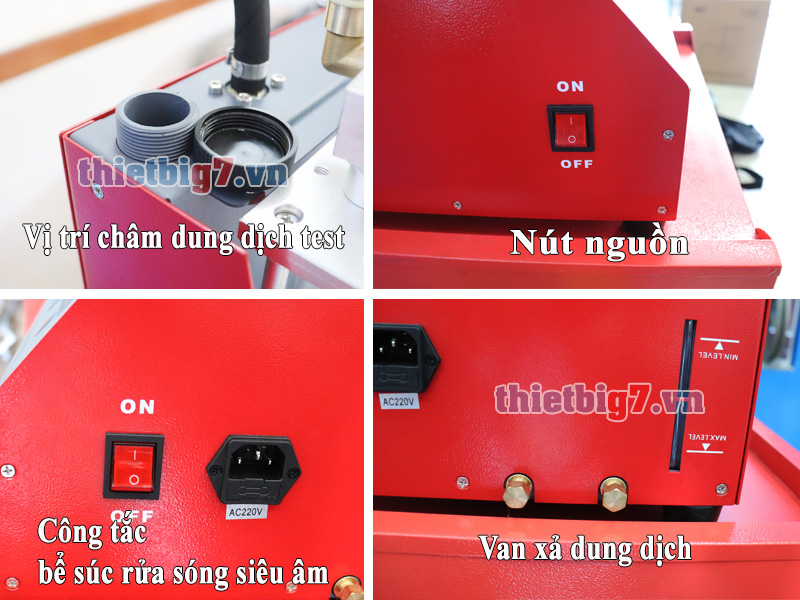 Các chi tiết của máy súc rửa, kiểm tra kim phun OMEGA OM-2F