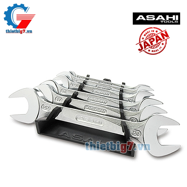 Bộ cờ lê 2 đầu miệng 6 chi tiết SLAS62 Asahi bo-co-le-2-dau-mieng-6-chi-tiet-asahi-SLAS62