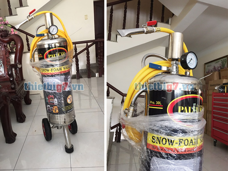 Hình ảnh thực tế máy phun bọt tuyết pallas 30L
