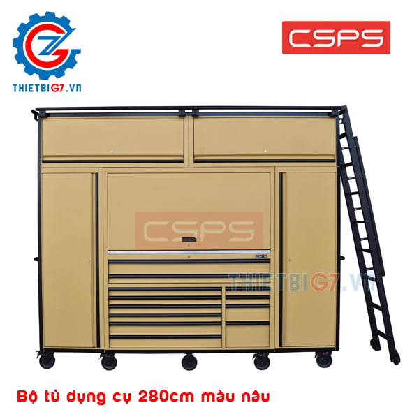 Bộ Tủ Đựng Dụng Cụ CSPS 280cm – màu nâu