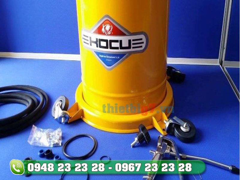 Chi tiết của máy bơm mỡ sử dụng khí nén Máy bơm mỡ