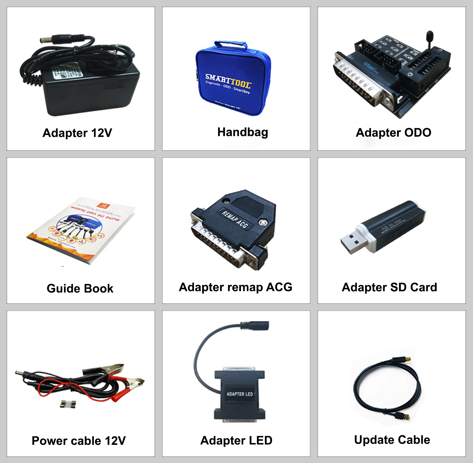 phụ kiện kèm theo máy smart tool 2