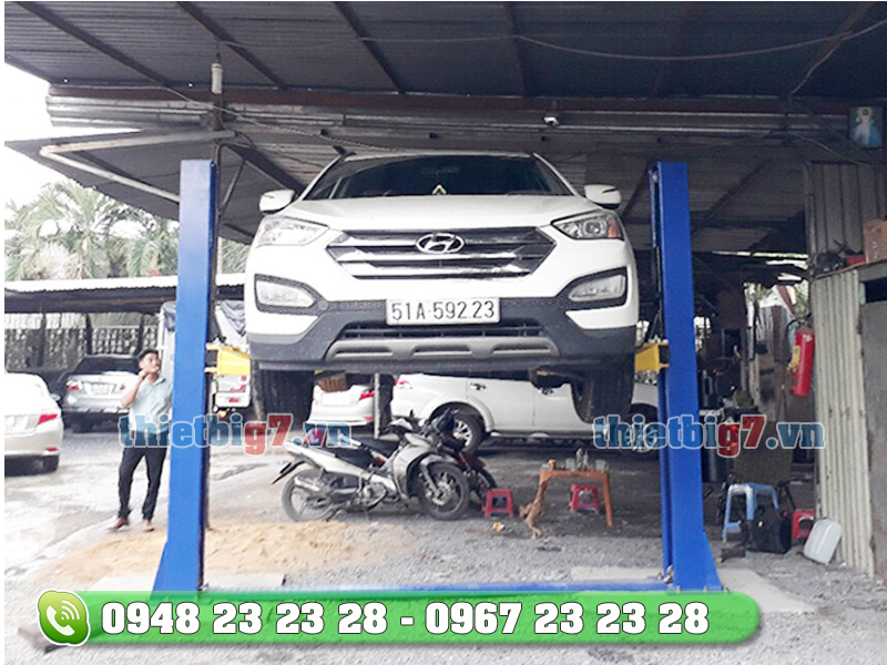 Cầu nâng 2 trụ cũ có chất lượng thấp rất dễ xảy ra hư hỏng cau-nang-o-to-2-tru-cu