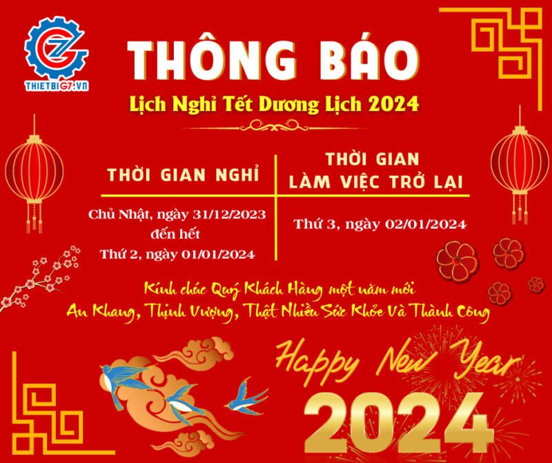 Thiết Bị G7 Thông Báo Lịch Nghỉ Tết Dương Lịch 01/01/2024
